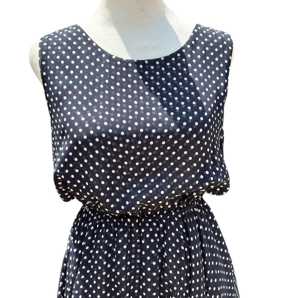 PinkyOtto Dress Polka Dot Dress Black White Assymetrical Hem Flouncy Small - Picture 4 of 13